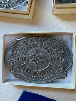 George strait Toby Keith Reba McEntire Wells Fargo Arena belt buckles