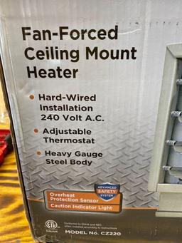 Comfort zone fan forced ceiling mount heater