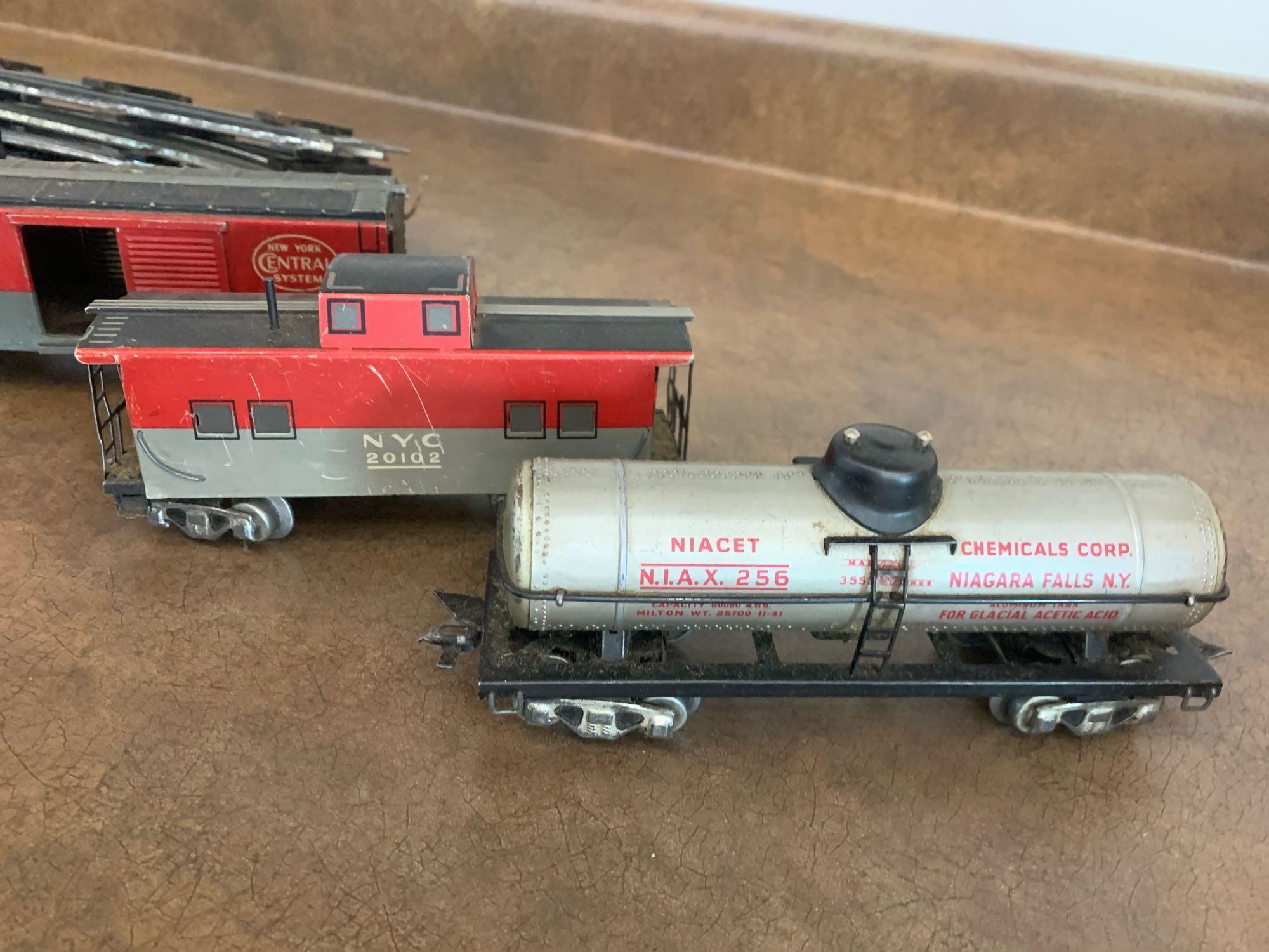 O scale Marx #999 Engine and Tender 2-4-2 box car Tank and caboose set!