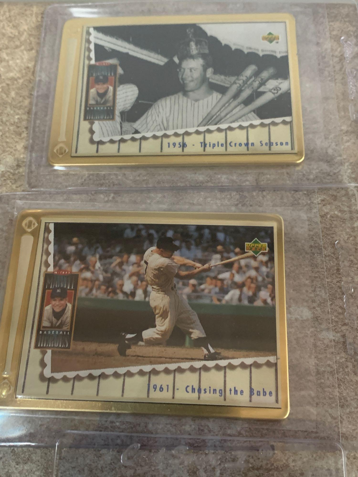 1995 upper deck Mickey Mantle baseball heroes metal card set