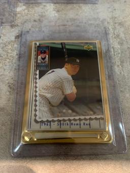 1995 upper deck Mickey Mantle baseball heroes metal card set