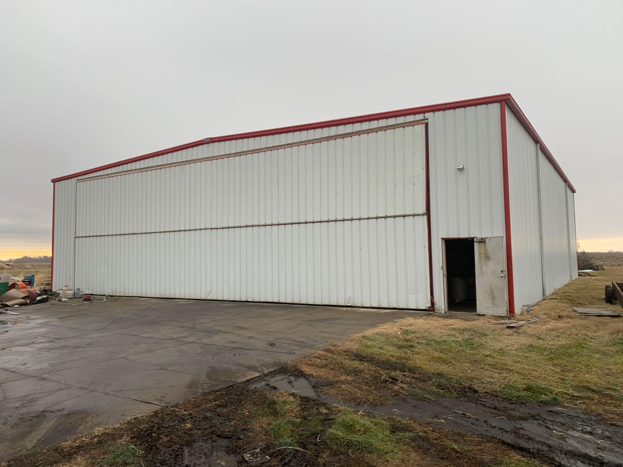 75x80X21side king hanger With door & operational motor plus all contents inside of building *See des