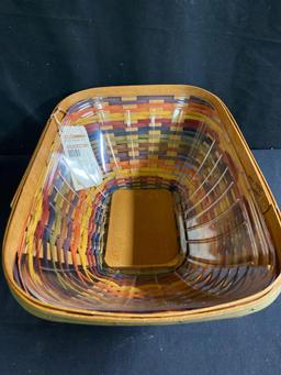 Multi-colored Rectangular Bowl with Protector