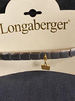 Longaberger bracelet, charms, Pin