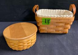 Coaster basket and tea basket 2 x $