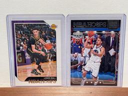 2x-2018-19NBA Hoops Lonzo Ball and Klay Thompson