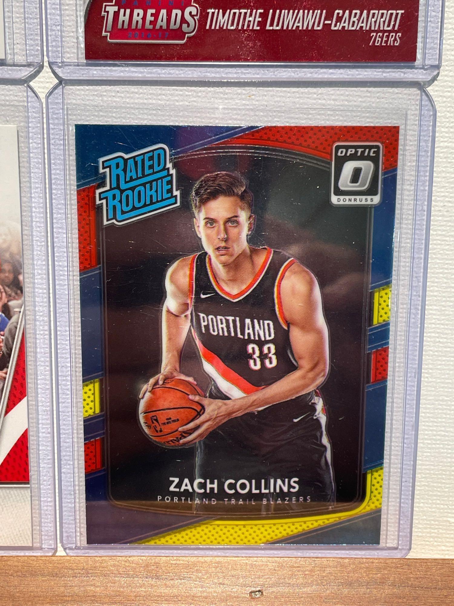 Jerome Robinson, DeAndre Bembry, Timothy Luwawu-Cabarrot, and Zach Collins Rookie cards