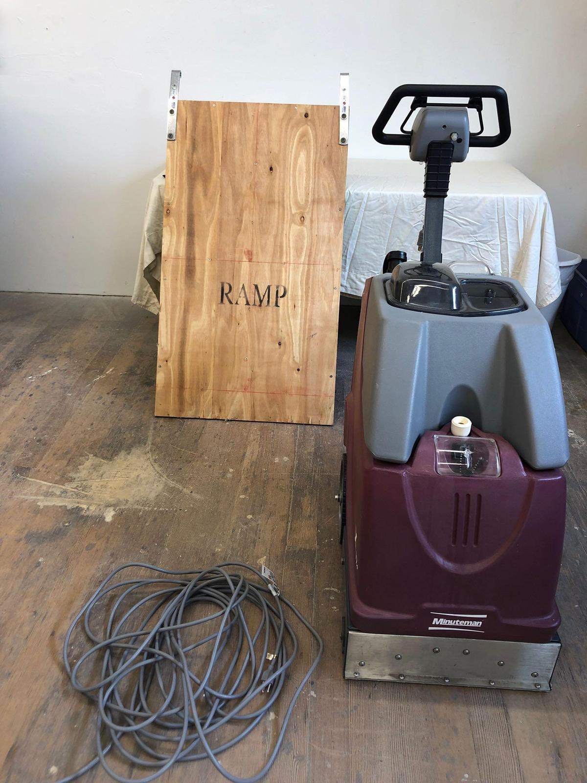 Minuteman industrial carpet cleaner used 2 times Model X17115 Voltage 120 AC AMPS 12 comes with RAMP