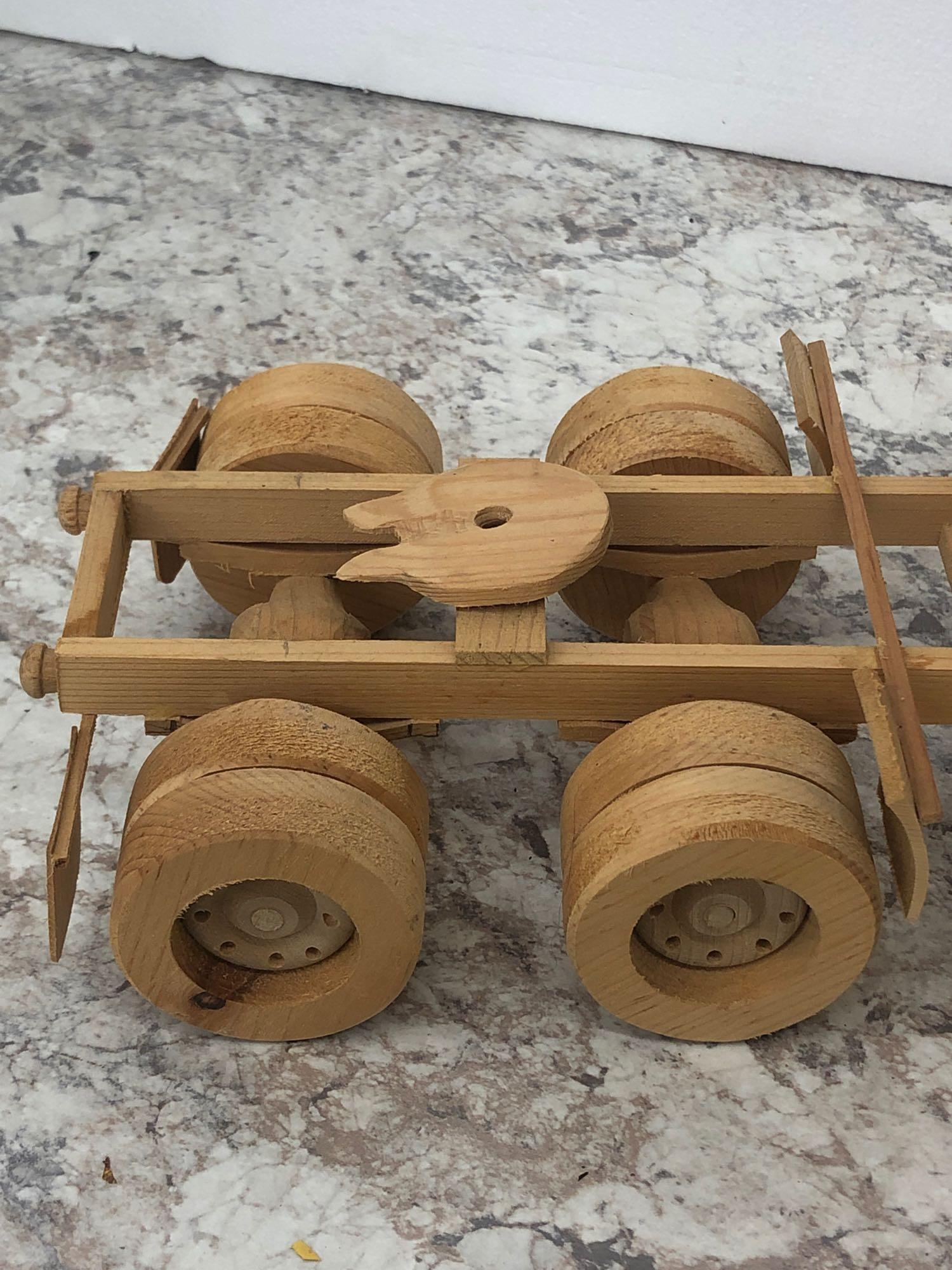 HiLoader and LowBoy Truck and Trailer handmade out of wood