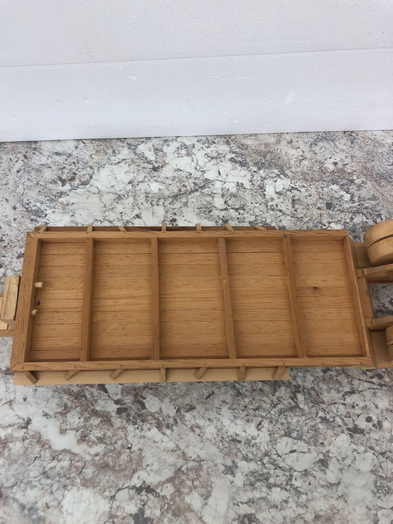 HiLoader and LowBoy Truck and Trailer handmade out of wood