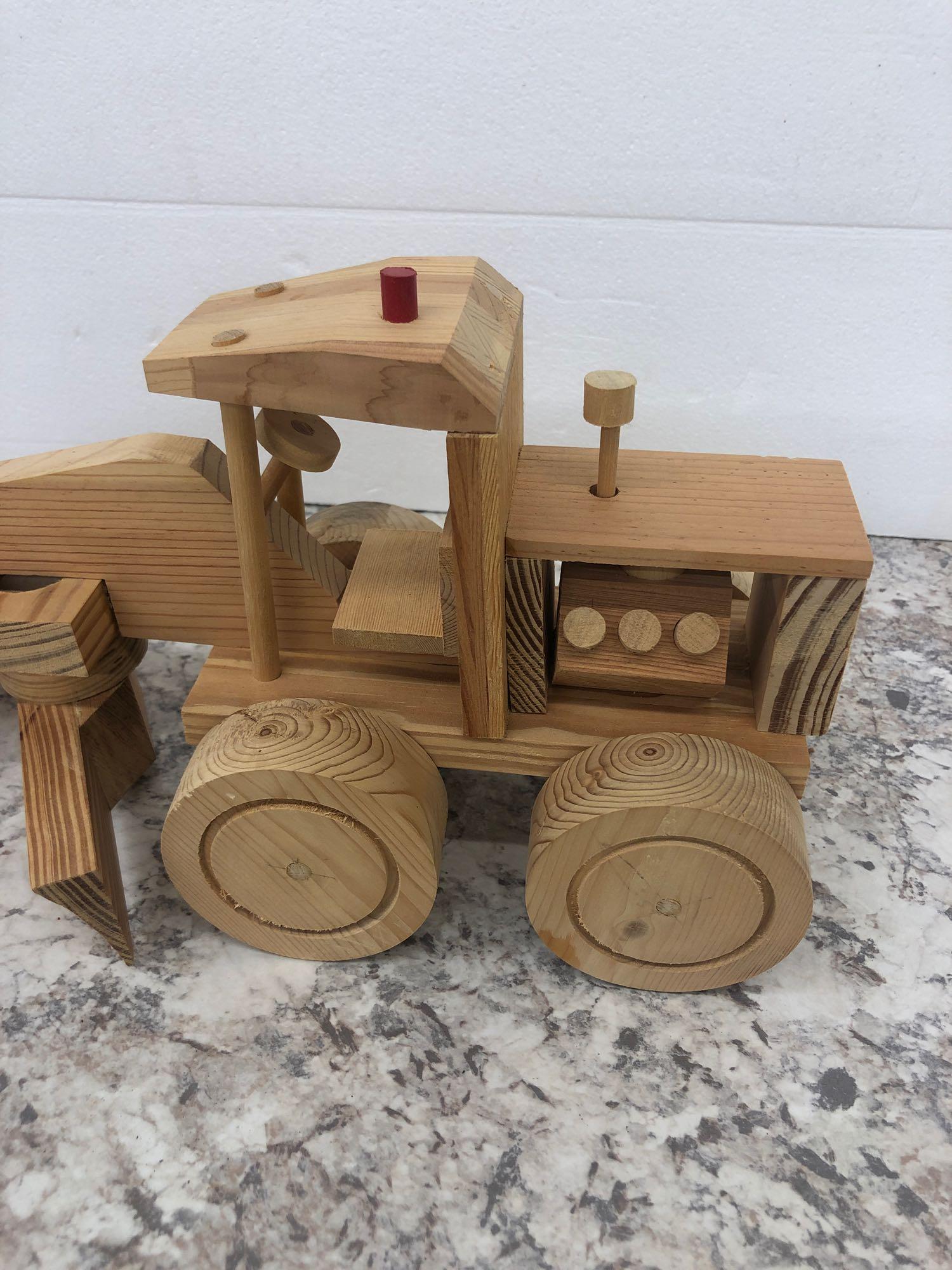 HiLoader and LowBoy Truck and Trailer handmade out of wood