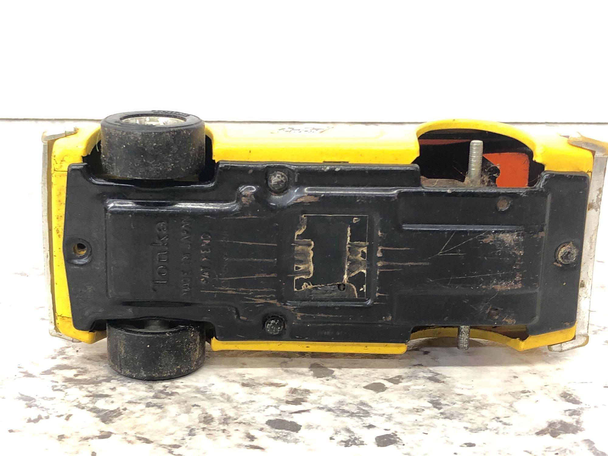 ERTL purple Die-Cast Van, TONKA truck, and TONKA action yellow car