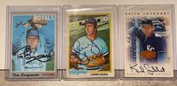 3x-Burgmeier, Gura, and Lockhart Autographed Cards