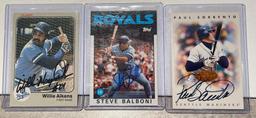 3x-Aikens, Balboni and Sorrento Autographed Cards