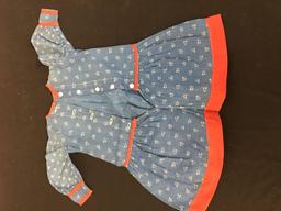 Vintage baby dress, hood and apron