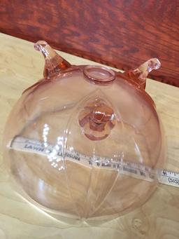 Vintage Pink Depression Glass Serving Bowl 8?