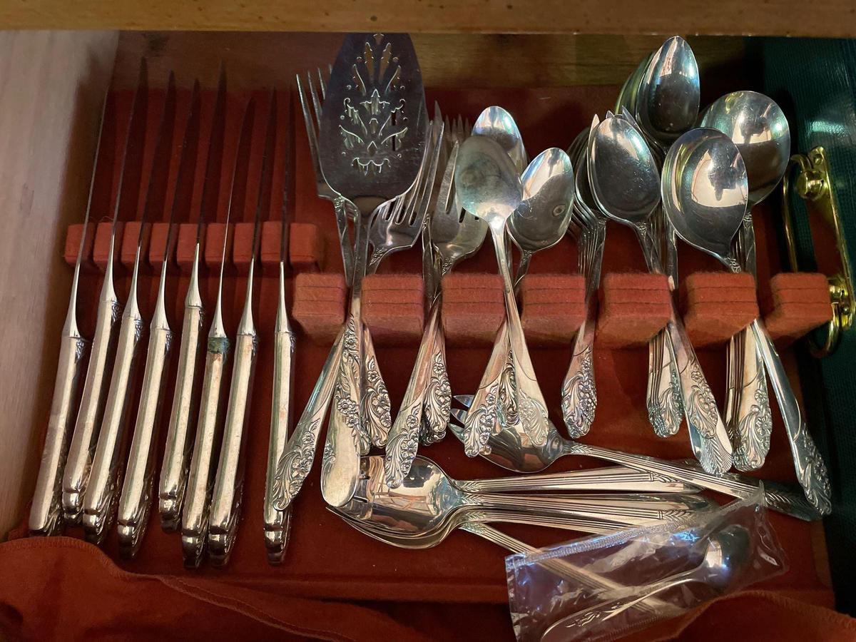 Community silverware set - silver plate