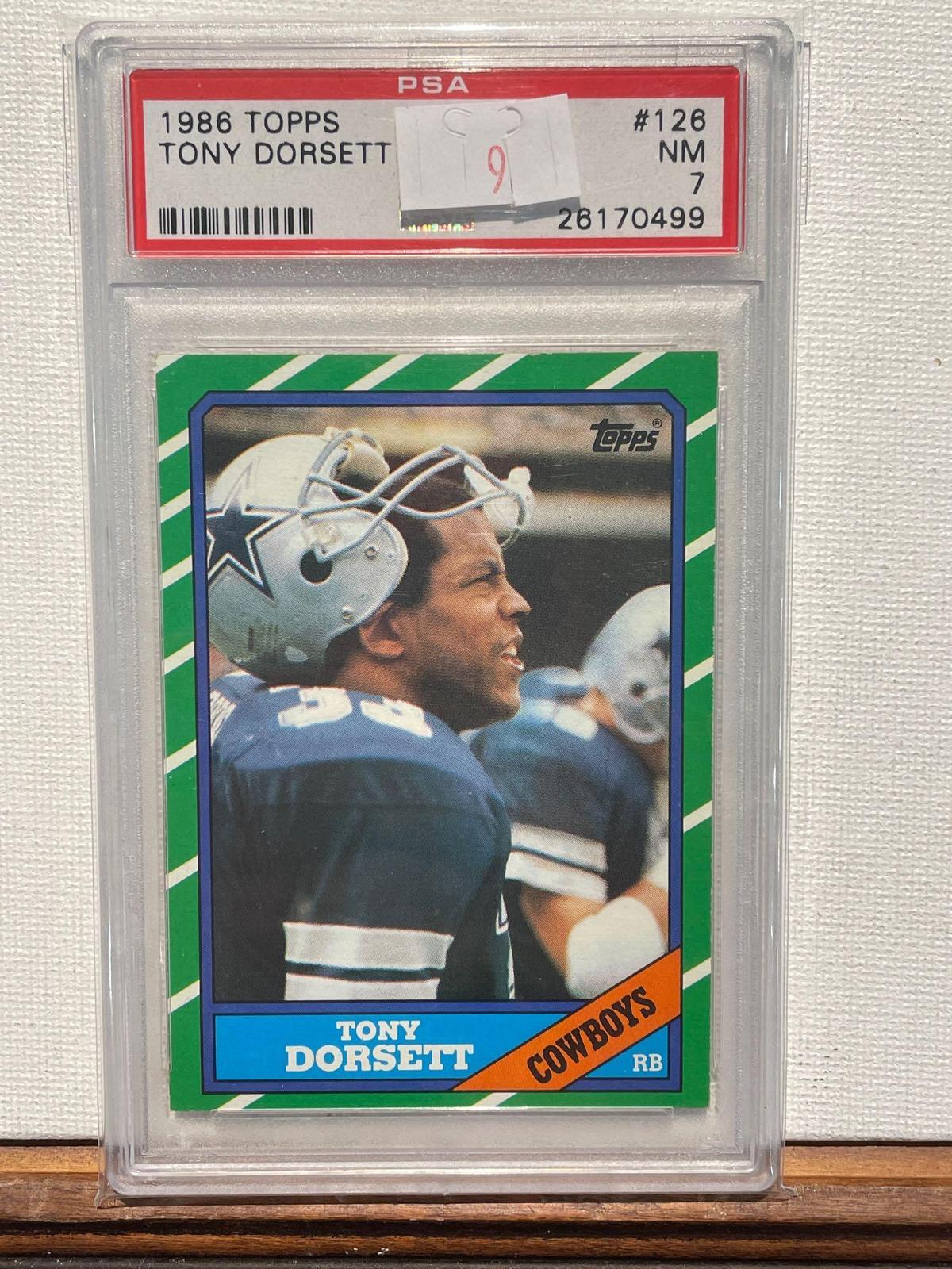 1986 Topps Tony Dorsett PSA 7