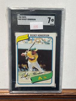 1989 Topps Rickey Henderson Rookie SCG 7