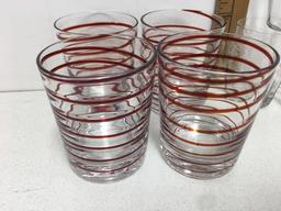 8 Vntg Anchor Hocking Gay 90s Roly Poly Glasses | Hansom, Bicycle, Sleigh and more