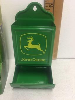 Vintage John Deere matchbox holder and ramada inn ashtrays