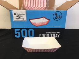 Food service 3 lbs food tray 350 ct and bowls