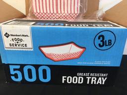 Food service 3 lbs food tray 350 ct and bowls