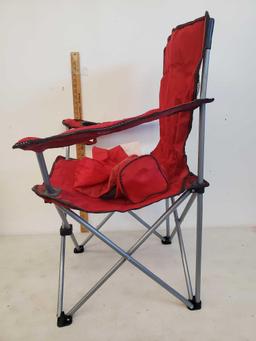 Red Camping Chair, Original Charcoal Briquets, 2 ButterBackyard Bug Spray