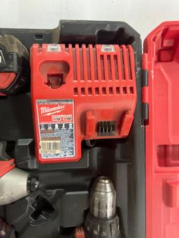 Milwaukee 18v Set with Impact and Drill, 2 5.0 batteries and charger