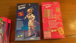 1990s Barbies astronaut Barbie and University of Iowa barbie