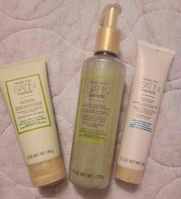 Mary Kay Satin Hands Protecting Softener, Smoothie Refining Shea Scrub, Nourishing Shea Cream, Rose