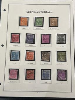 1938 commemorative stamps and 1938 Presidential Series see all pics