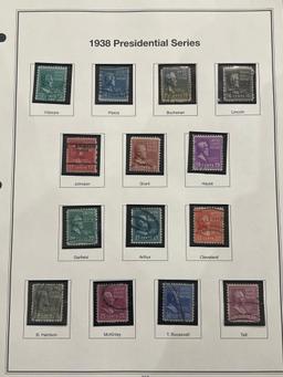 1938 commemorative stamps and 1938 Presidential Series see all pics