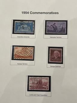 1954-56 commemorative stamps and 1954-65 Liberty Series see all pics