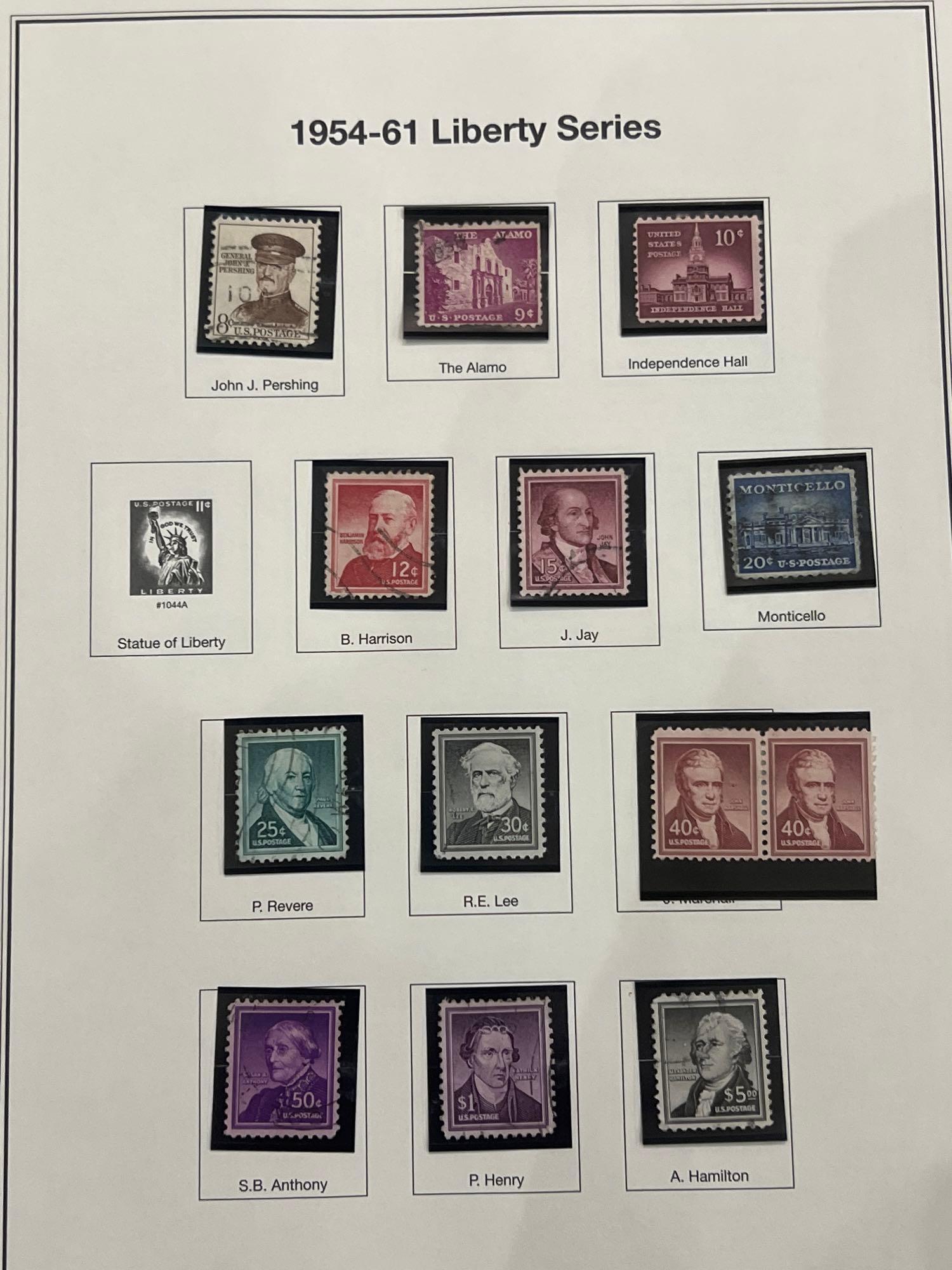 1954-56 commemorative stamps and 1954-65 Liberty Series see all pics