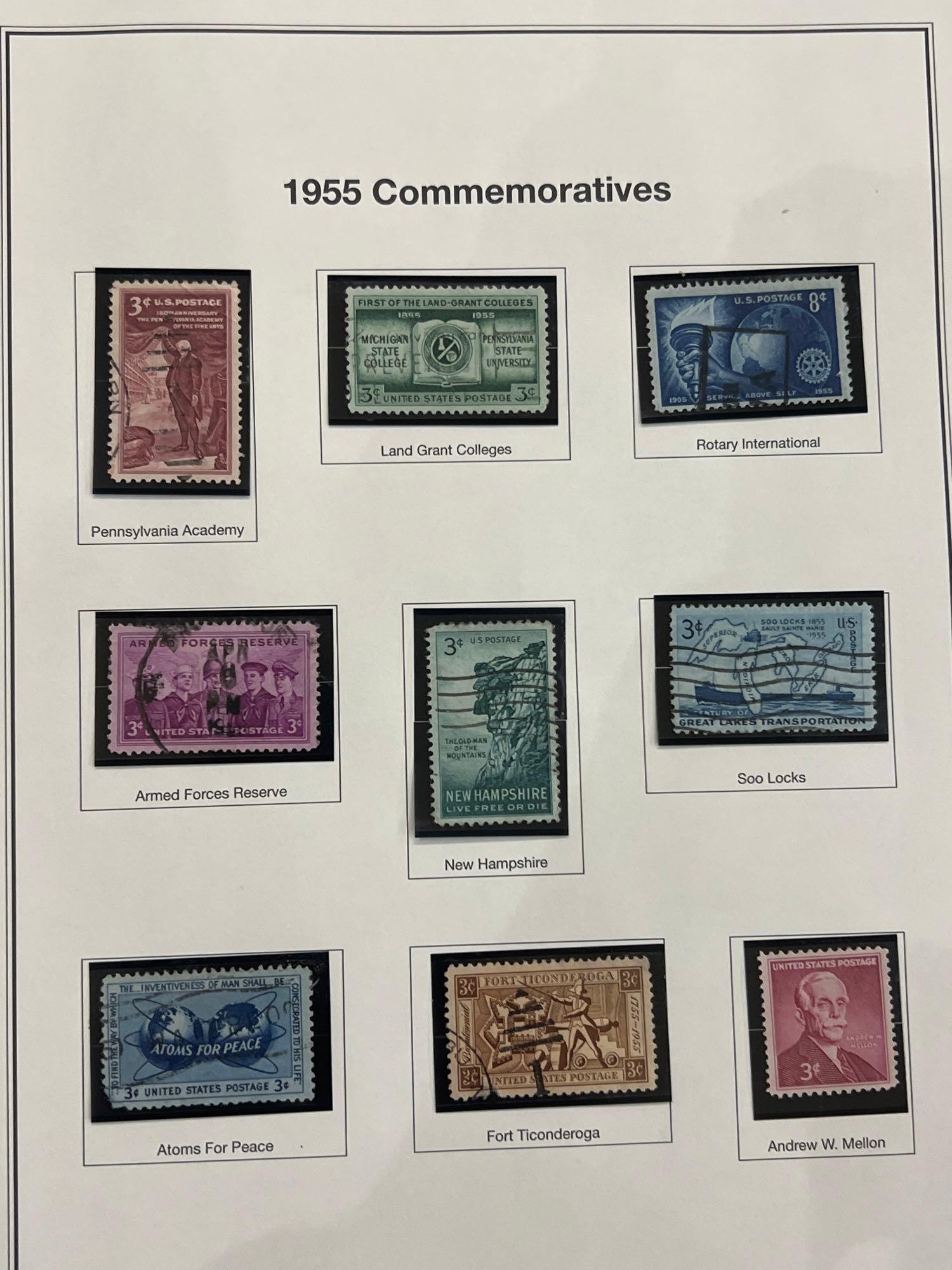 1954-56 commemorative stamps and 1954-65 Liberty Series see all pics