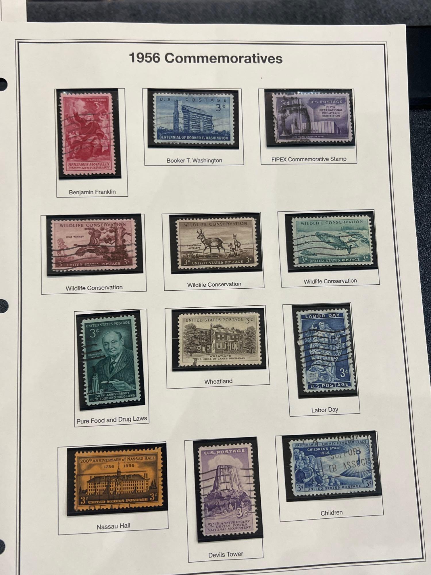 1954-56 commemorative stamps and 1954-65 Liberty Series see all pics