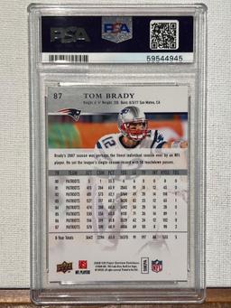 2008 U.D. FIRST EDITION TOM BRADY PSA 9