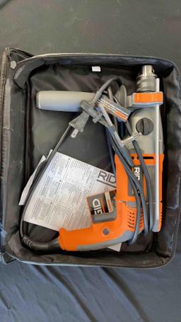 Ridgid Heavy Duty 1/2? hammer drill (tested works)