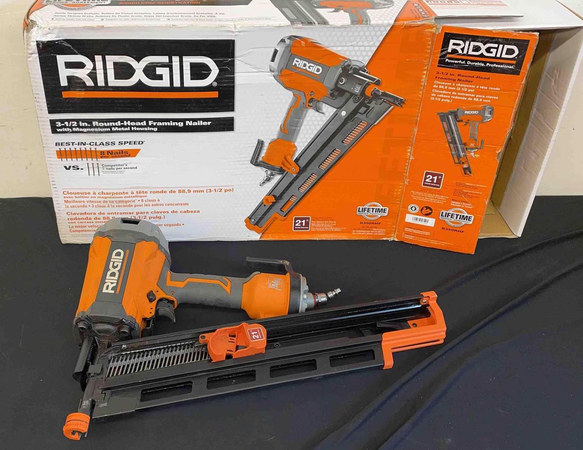 Ridgid 3-1/2? Round Head Framing Nailer ( tested works)