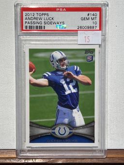 2012 TOPPS ANDREW LUCK PASSING SIDEWAYS Rookie PSA 10