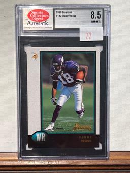 1998 Bowman #182 Randy Moss Rookie SCD 8.5