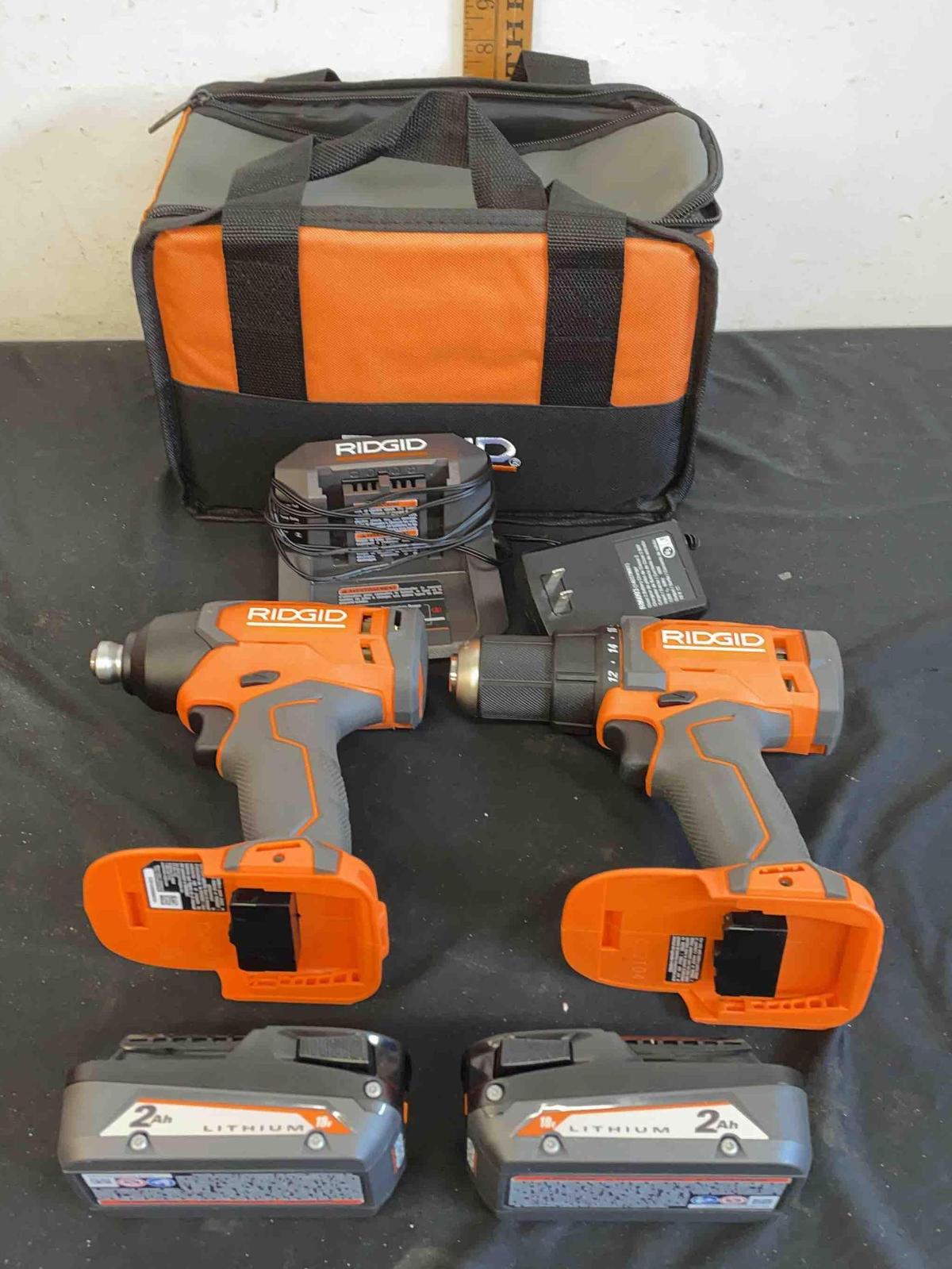 Ridgid 18V 2-tool combo kit (tested/works)