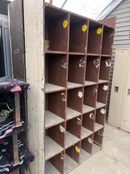 cubbies (4) and lockers