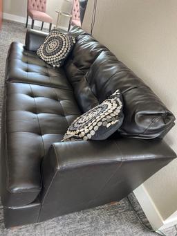 couch with throw pillows