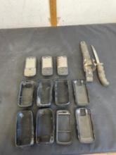 fishing knife, phones and cases