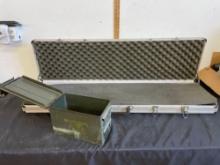 gun case 48x12 and ammunition box