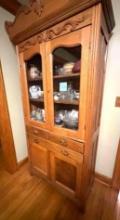 ANTIQUE CHINA CABINET (without contents)