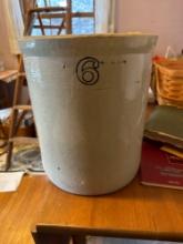 6 Gallon BLUE LETTERS CROCK