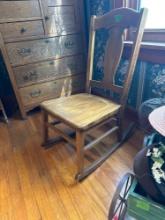 small wooden rocker sturdy